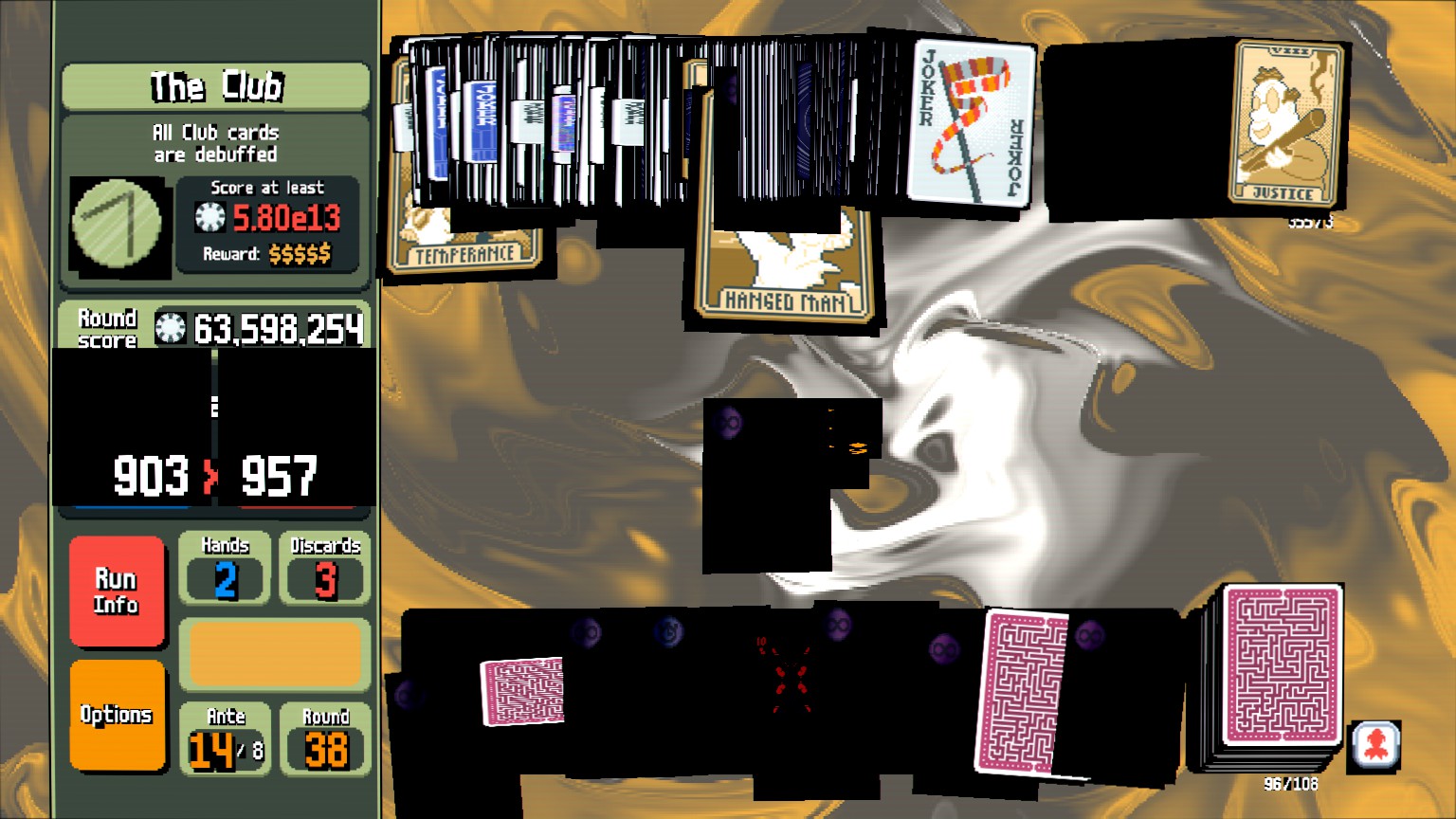 I swear this normally looks like normal Balatro... but while this might look like a mess, but it sounds like an even bigger mess. It's like a screenshot of Balatro, but significantly scrungled.
