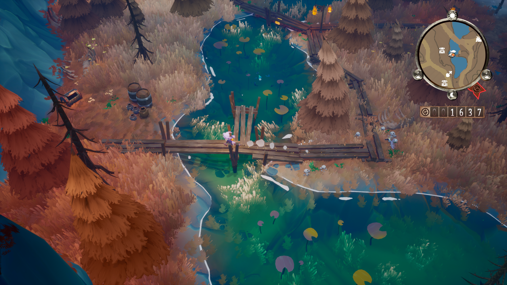 The ponds are also nice. Running around next to a mountain pond.